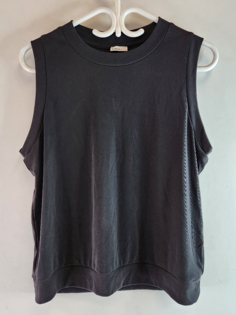 OGL Womens Sleevelss Shirt Tank Top Size Large - Black